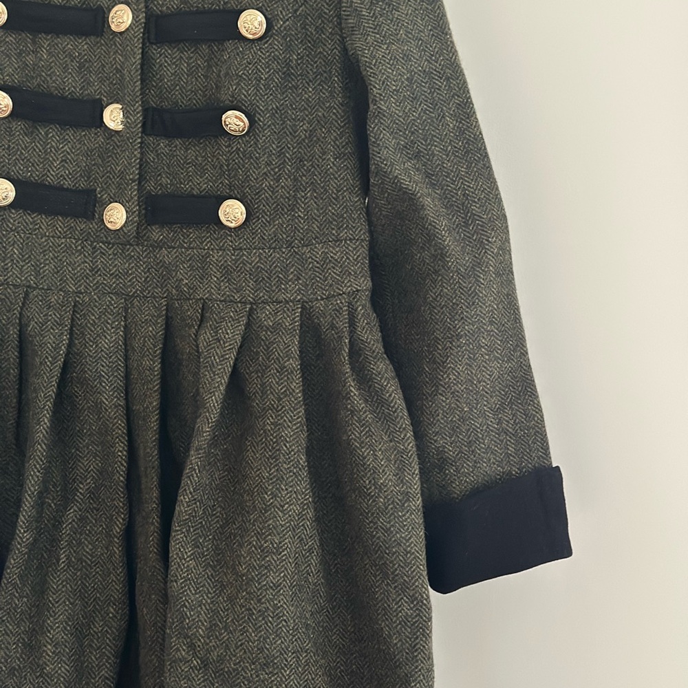 Linennaive Willow27 Green Wool Dress - Picture 5 of 7